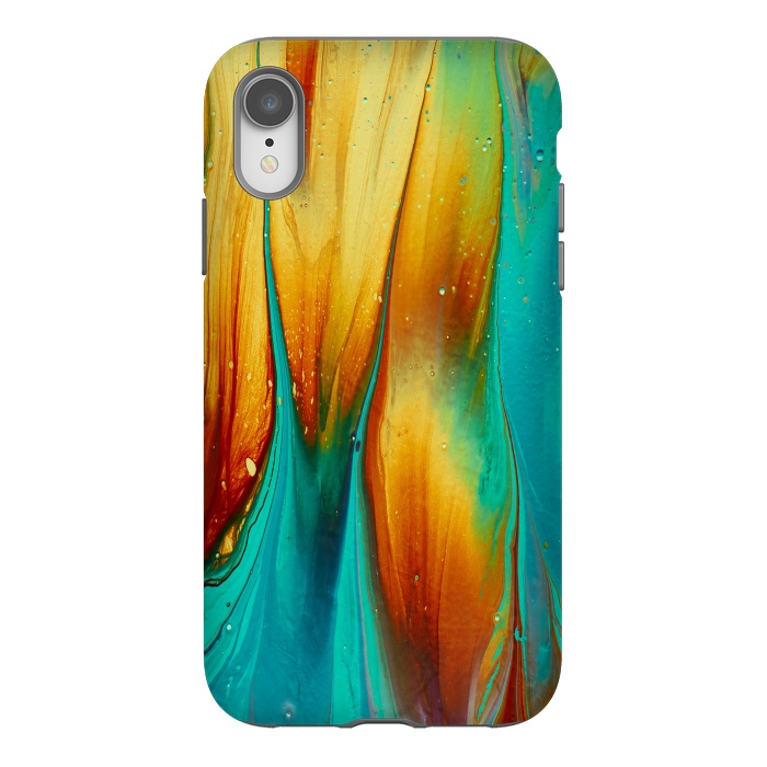 iPhone Xr StrongFit Colorful Ink Marble by  Utart