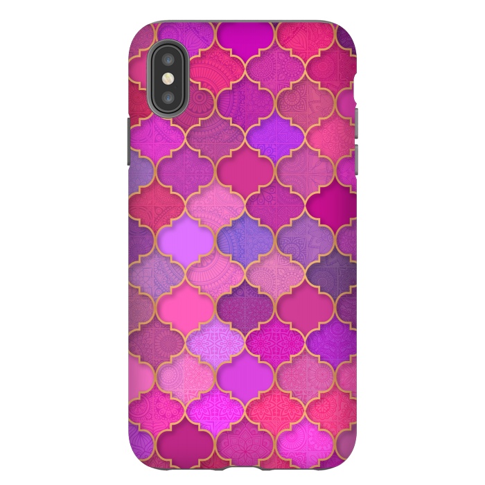 iPhone Xs Max StrongFit Moroccan Tiles Pattern by Quirk It Up