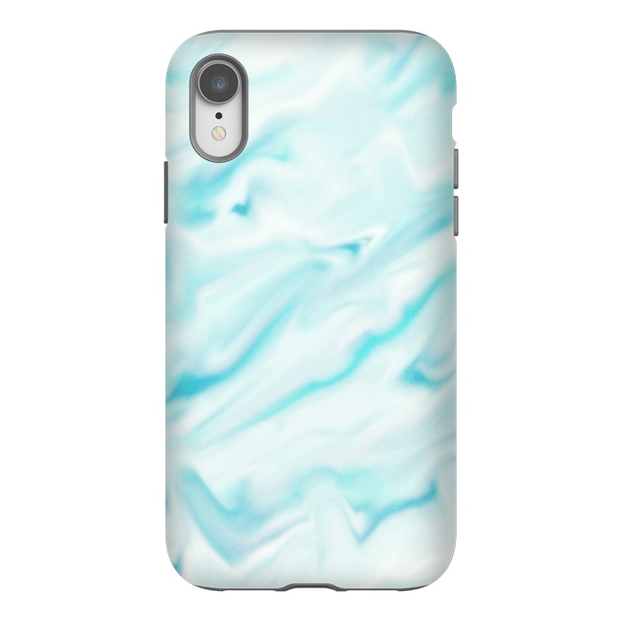 iPhone Xr StrongFit Mint blue abstract paint by Jms