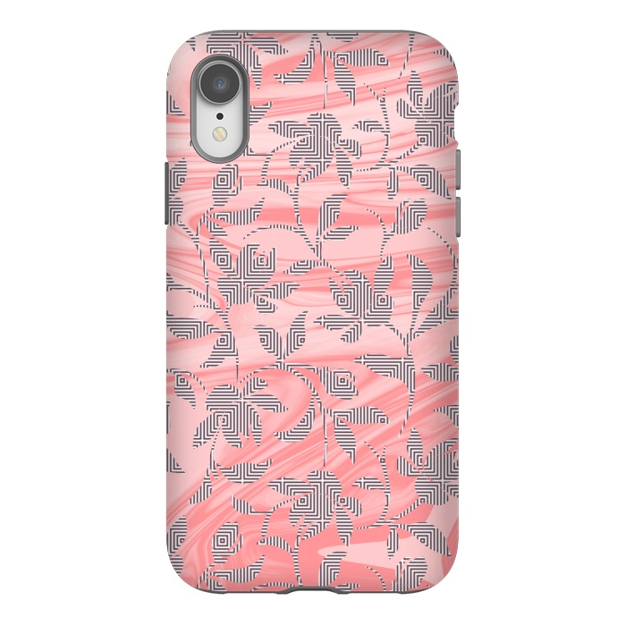 iPhone Xr StrongFit Marbled floral by Kashmira Baheti