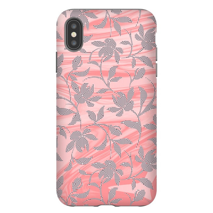 iPhone Xs Max StrongFit Marbled floral by Kashmira Baheti