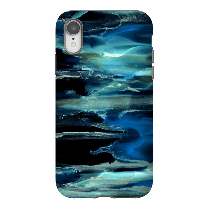 iPhone Xr StrongFit Phosphorescent Midnight Tide  by Tigatiga