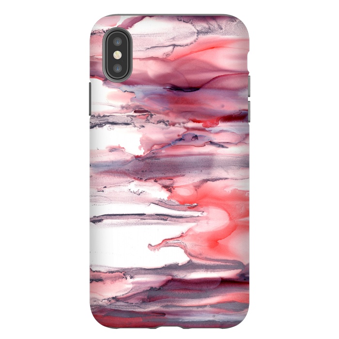iPhone Xs Max StrongFit Pink Ink by Tigatiga