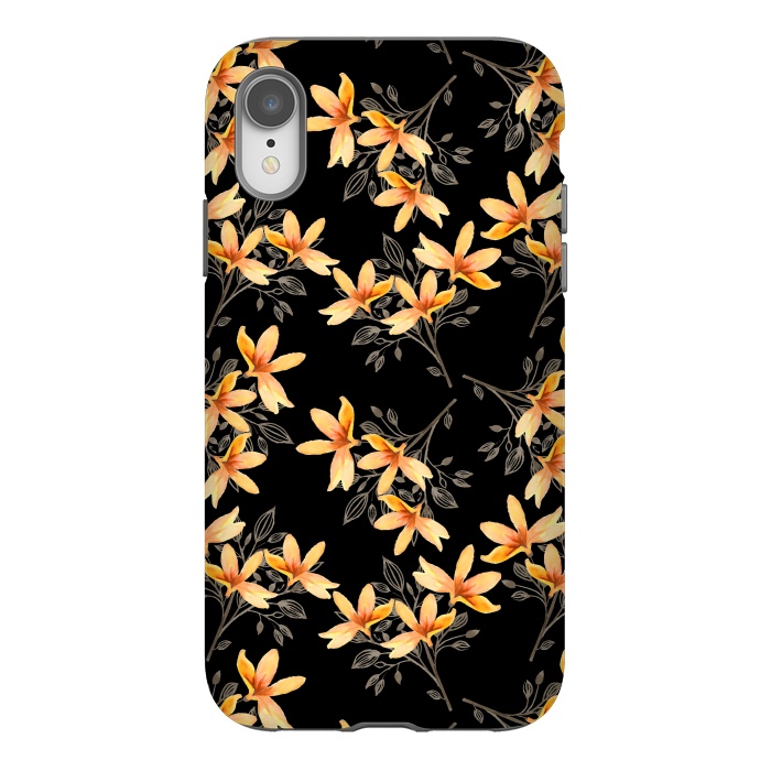 iPhone Xr StrongFit Dark Night of Flora by Creativeaxle