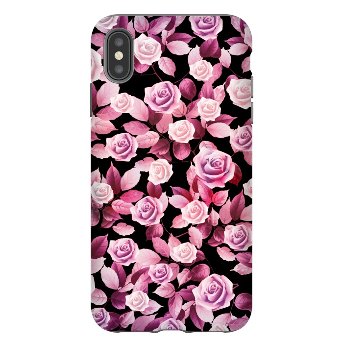 iPhone Xs Max StrongFit Pink roses by Jms