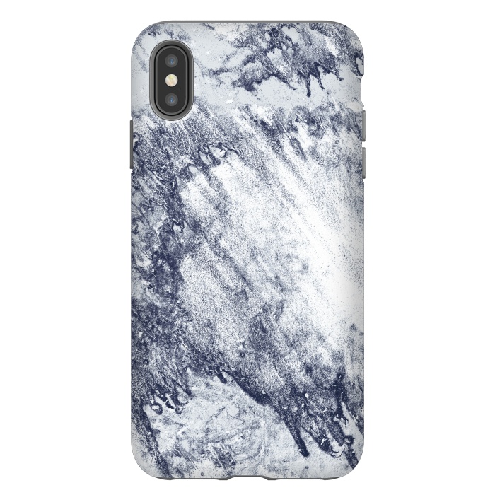 iPhone Xs Max StrongFit Grey-Blue Marbling Storm  by Tigatiga