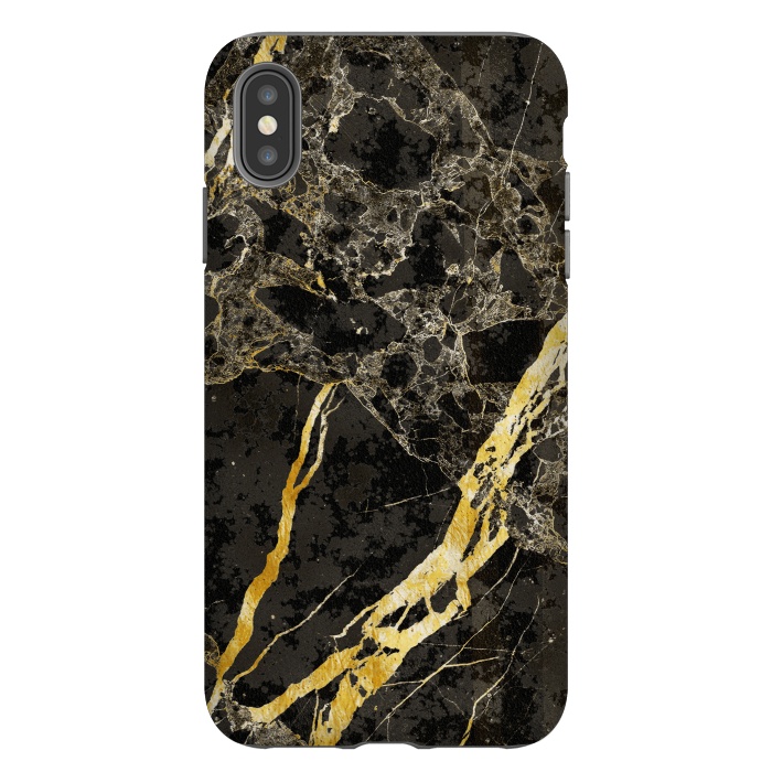 iPhone Xs Max StrongFit Grey gold elegant marble by Oana 