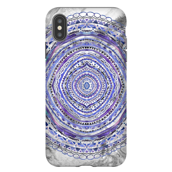 iPhone Xs Max StrongFit Purple Marbling Mandala  by Tigatiga