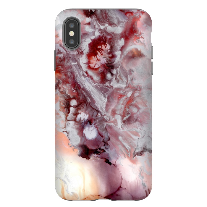iPhone Xs Max StrongFit Alcohol Ink Fire   by Tigatiga