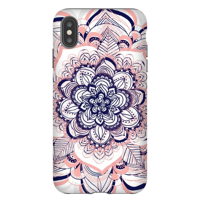 iPhone Xs Max StrongFit Purple, Blue and Pink Netted Mandala by Tangerine-Tane