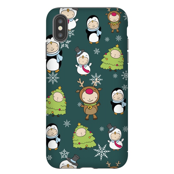 iPhone Xs Max StrongFit Children Christmas Costumes Pattern by Bledi