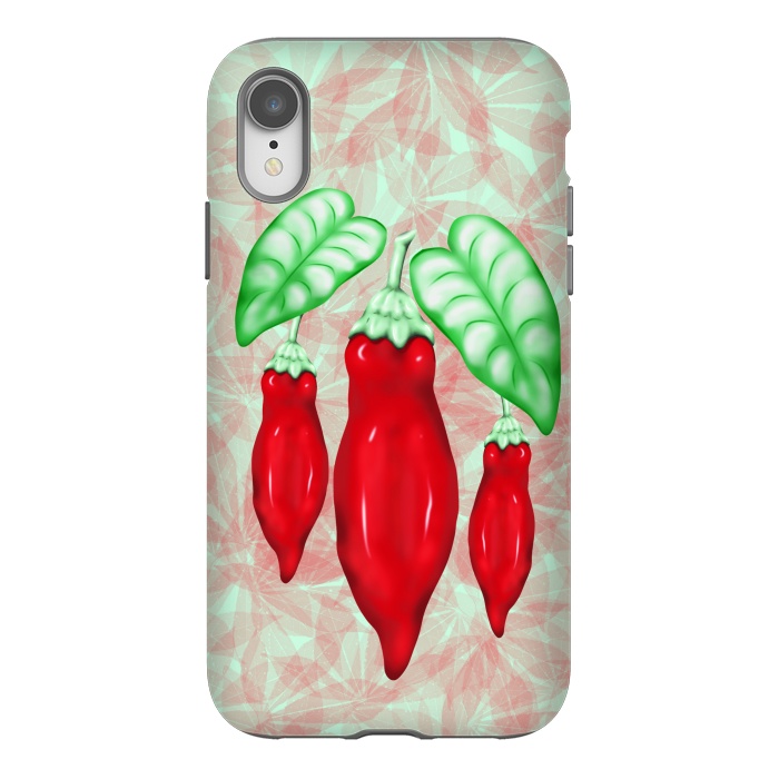 iPhone Xr StrongFit Red Hot Chilli Pepper Decorative Food Art by BluedarkArt