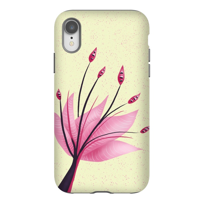 iPhone Xr StrongFit Pink Abstract Water Lily Flower by Boriana Giormova