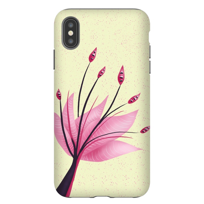 iPhone Xs Max StrongFit Pink Abstract Water Lily Flower by Boriana Giormova