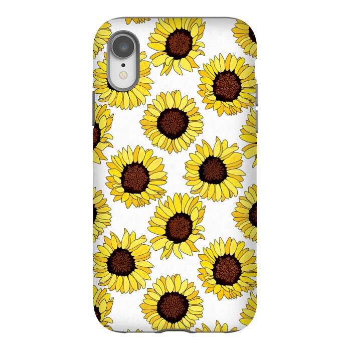 iPhone Xr StrongFit Sunflowers Are The new Roses! - White  by Tigatiga