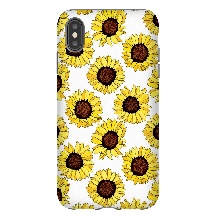 iPhone Xs Max StrongFit Sunflowers Are The new Roses! - White  by Tigatiga