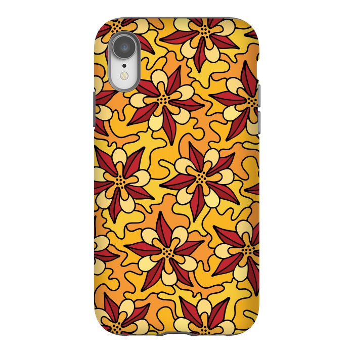 iPhone Xr StrongFit Aquilegia Pattern by Majoih