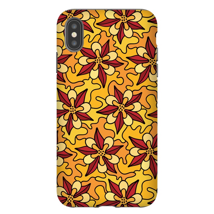 iPhone Xs Max StrongFit Aquilegia Pattern by Majoih
