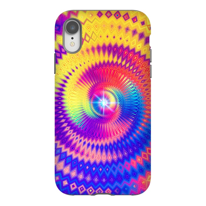 iPhone Xr StrongFit Abstract Colorful Diamond Shape Circular Design by Art Design Works