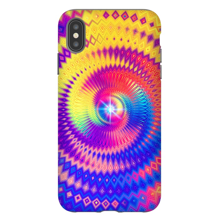 iPhone Xs Max StrongFit Abstract Colorful Diamond Shape Circular Design by Art Design Works