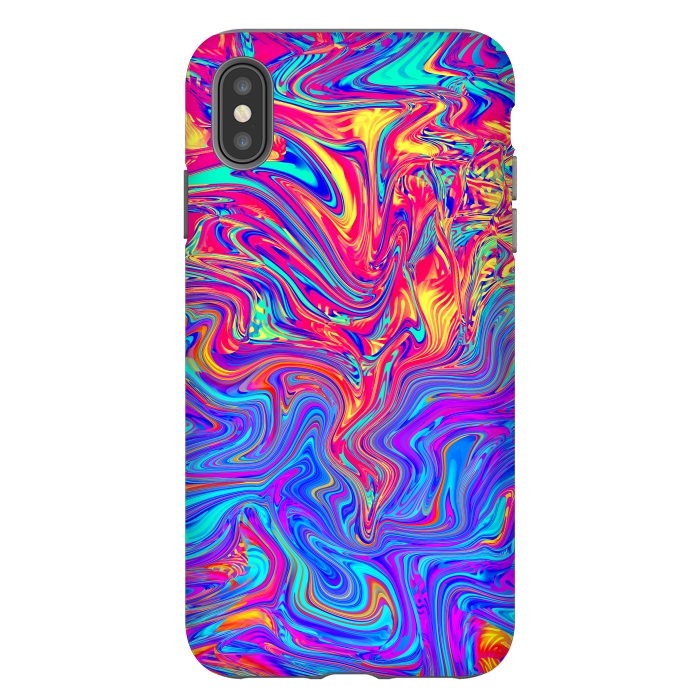 iPhone Xs Max StrongFit Abstract Colorful Waves by Art Design Works