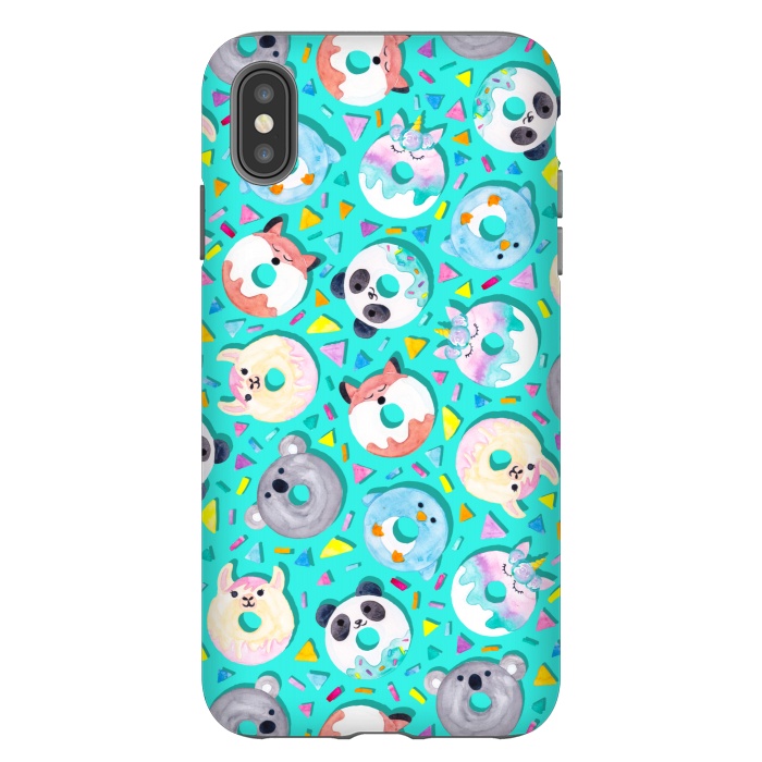 iPhone Xs Max StrongFit Animal Donut Confetti by gingerlique