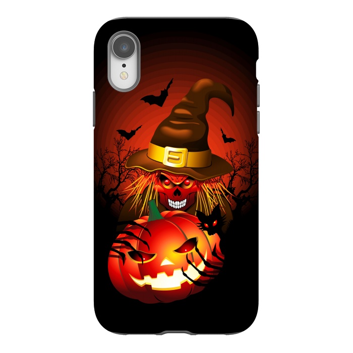 iPhone Xr StrongFit Skull Witch Halloween Monster by BluedarkArt
