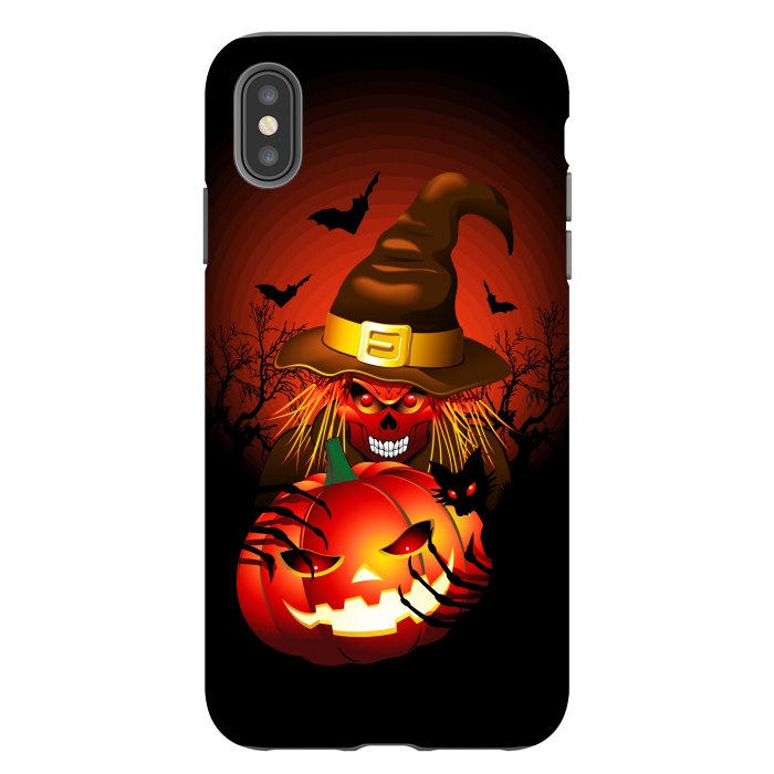 iPhone Xs Max StrongFit Skull Witch Halloween Monster by BluedarkArt
