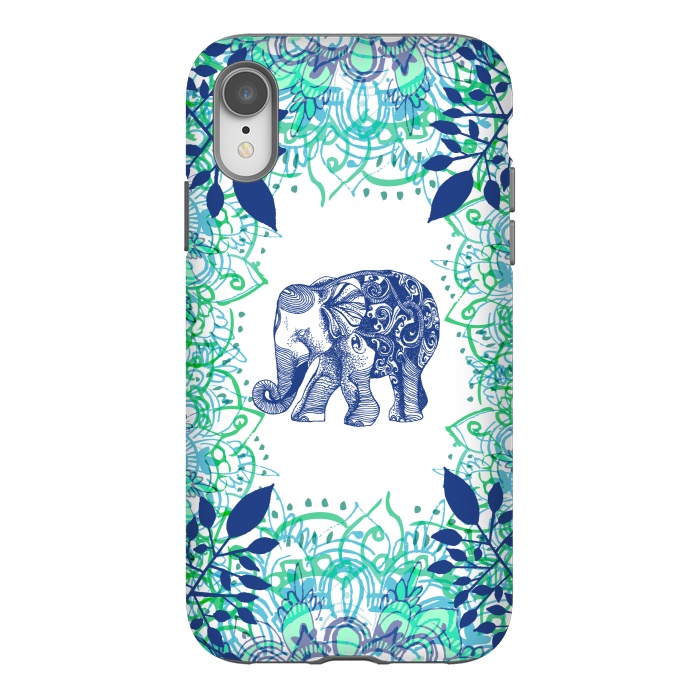 iPhone Xr StrongFit Boho Elephant  by Rose Halsey