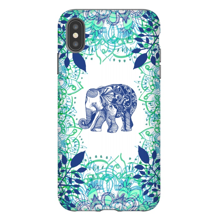 iPhone Xs Max StrongFit Boho Elephant  by Rose Halsey