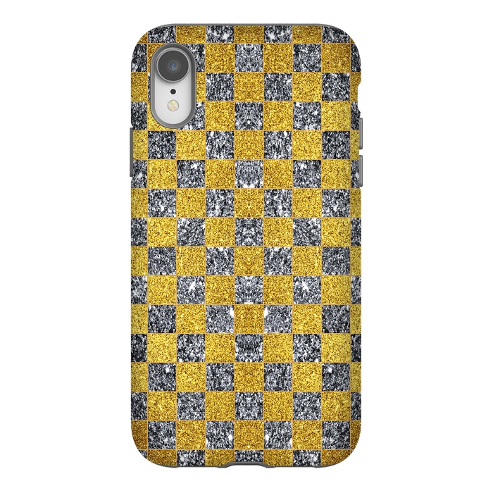 iPhone Xr StrongFit Checkered Pattern X by Art Design Works