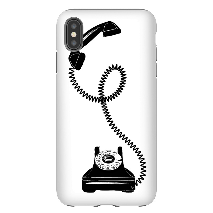 iPhone Xs Max StrongFit Black Vintage Phone by Martina