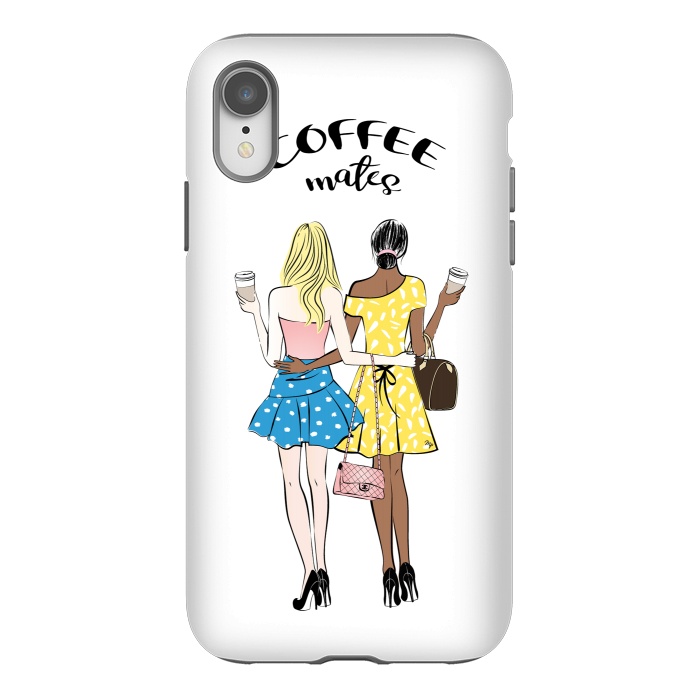 iPhone Xr StrongFit Coffee mates - dark skin by Martina