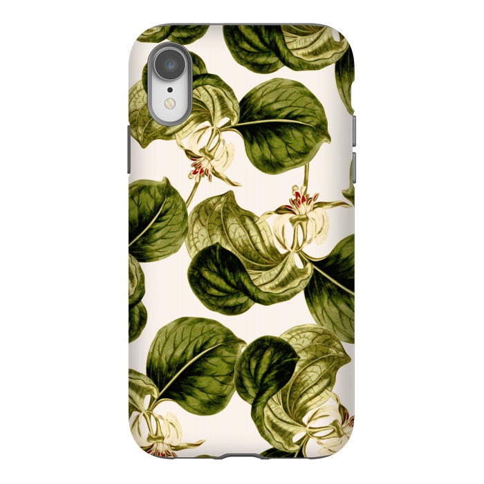 iPhone Xr StrongFit Botany Leaf Pattern  by Zala Farah