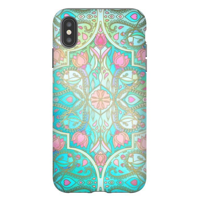 iPhone Xs Max StrongFit Floral Moroccan in Spring Pastels by Micklyn Le Feuvre