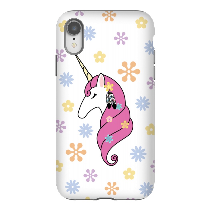 iPhone Xr StrongFit Hippie Unicorn by Laura Nagel
