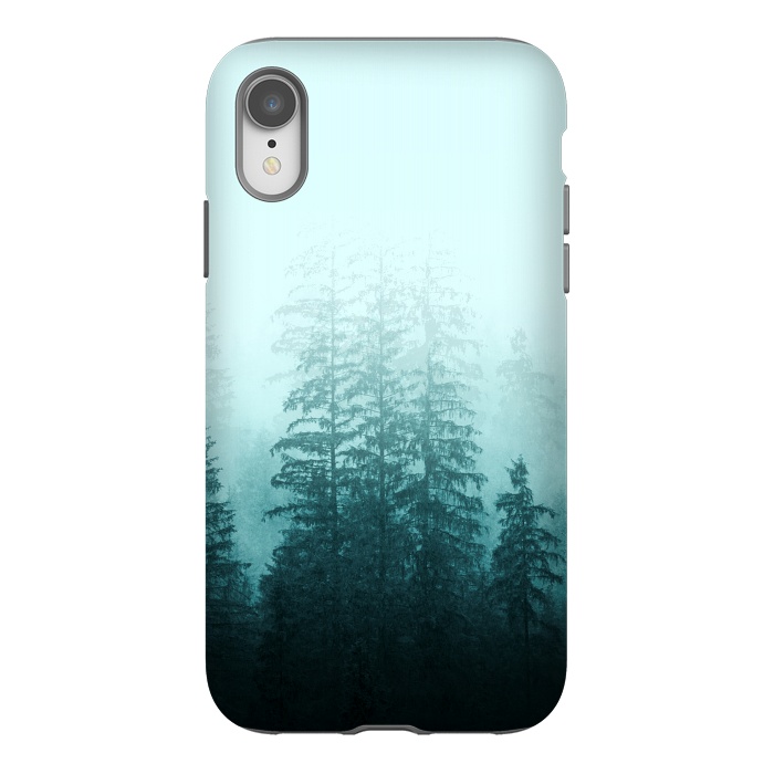iPhone Xr StrongFit Blue Coniferous Forest by Creativeaxle