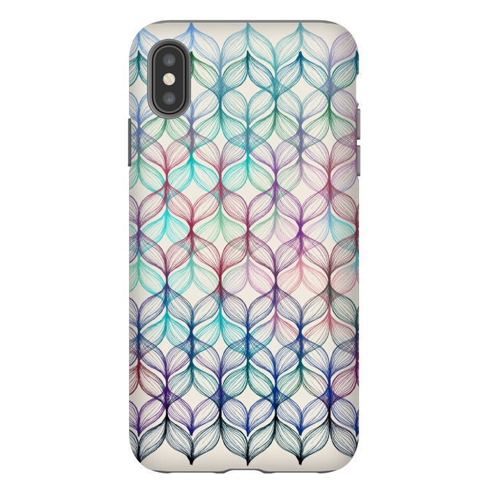 iPhone Xs Max StrongFit Mermaid's Braids - a colored pencil pattern by Micklyn Le Feuvre