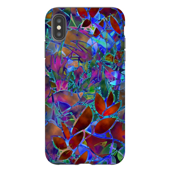 iPhone Xs Max StrongFit Floral Abstract Stained Glass G174 by Medusa GraphicArt