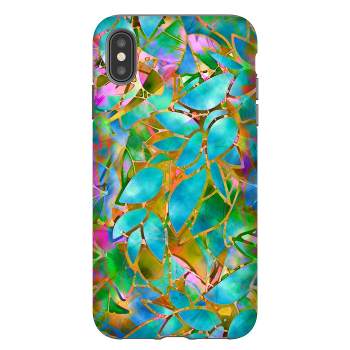 iPhone Xs Max StrongFit Floral Abstract Stained Glass G265  by Medusa GraphicArt