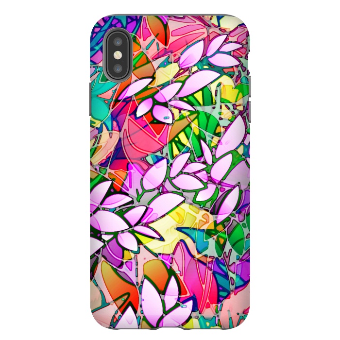 iPhone Xs Max StrongFit Grunge Art Floral Abstract G130  by Medusa GraphicArt