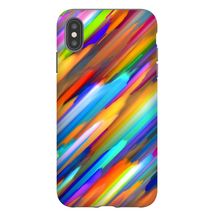 iPhone Xs Max StrongFit Colorful digital art splashing G391 by Medusa GraphicArt