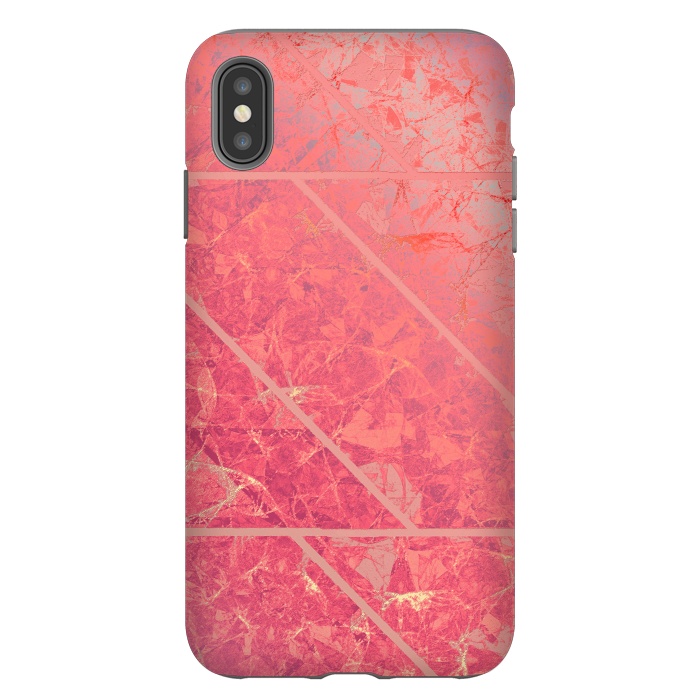 iPhone Xs Max StrongFit Pink Marble Texture G281 by Medusa GraphicArt