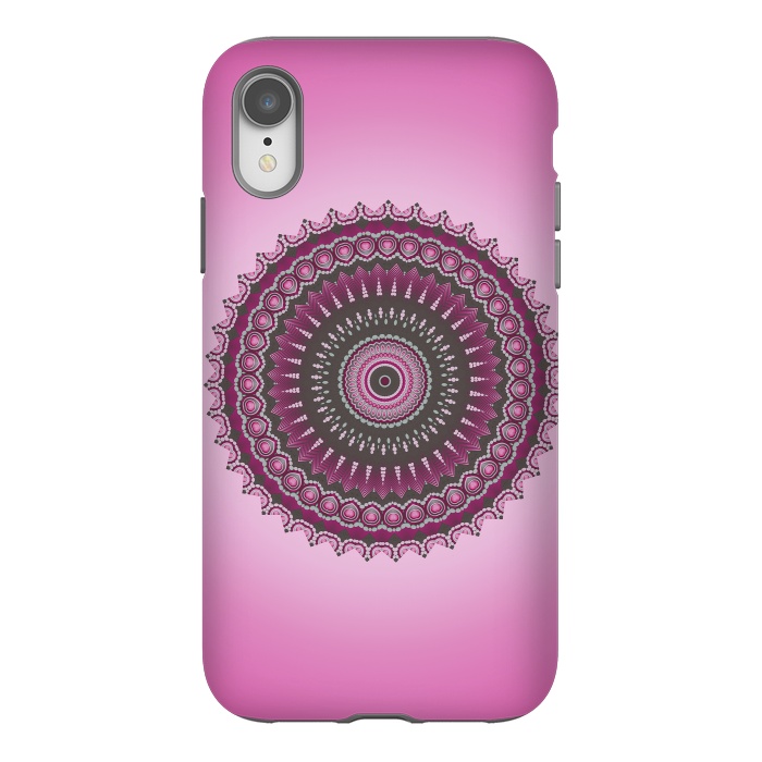 iPhone Xr StrongFit Pink Mandala Ornament 2 by Andrea Haase