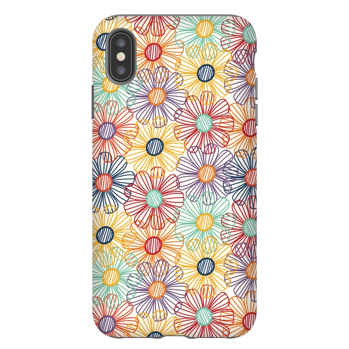 iPhone Xs Max StrongFit RAINBOW FLORAL by TracyLucy Designs