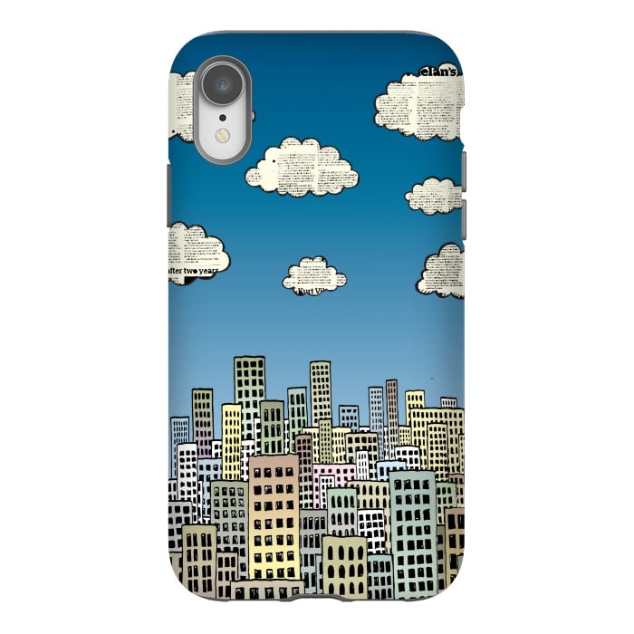 iPhone Xr StrongFit The city of paper clouds by Mangulica