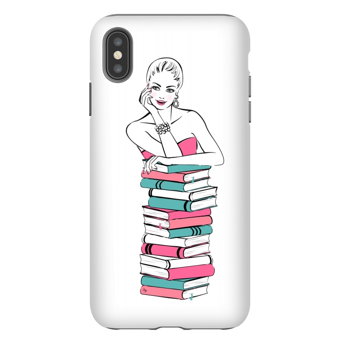 iPhone Xs Max StrongFit Lady Bookworm by Martina