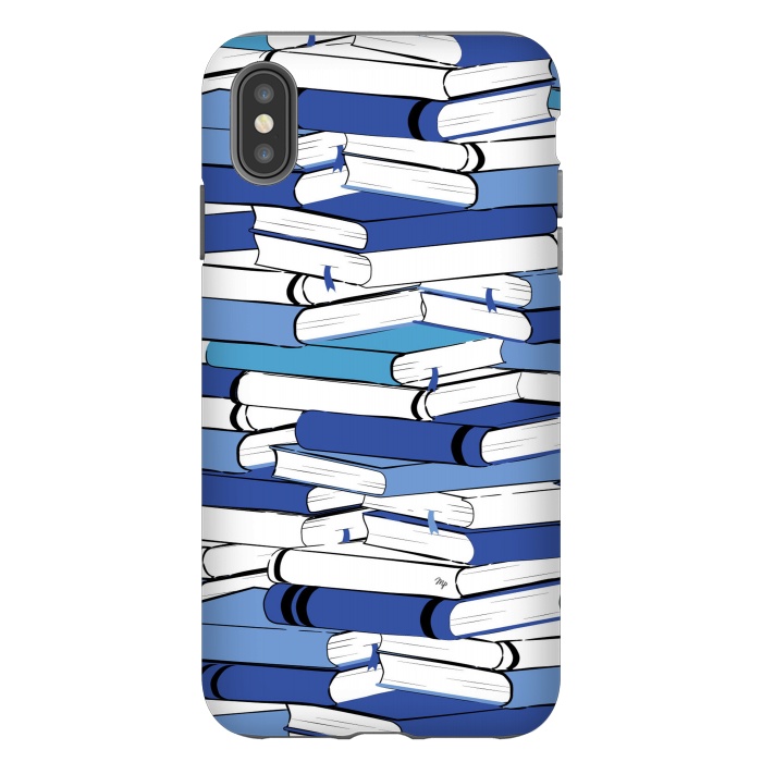 iPhone Xs Max StrongFit Blue Books by Martina