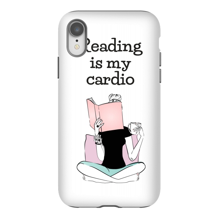 iPhone Xr StrongFit Reading is my cardio by Martina