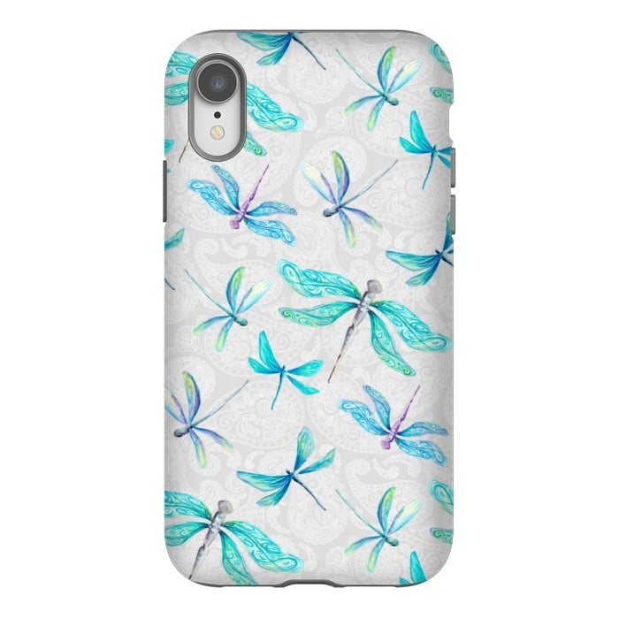 iPhone Xr StrongFit Dragonfly Paisley by gingerlique